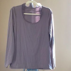 Ann Taylor Tulle Neck Top
